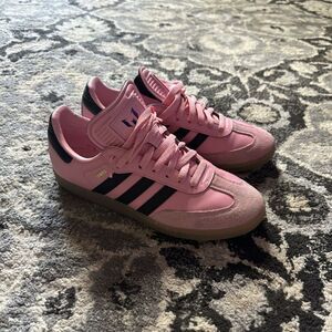 Adidas Samba Messi Mens's shoes pink/black/gum (JP7844) - Size 8.5